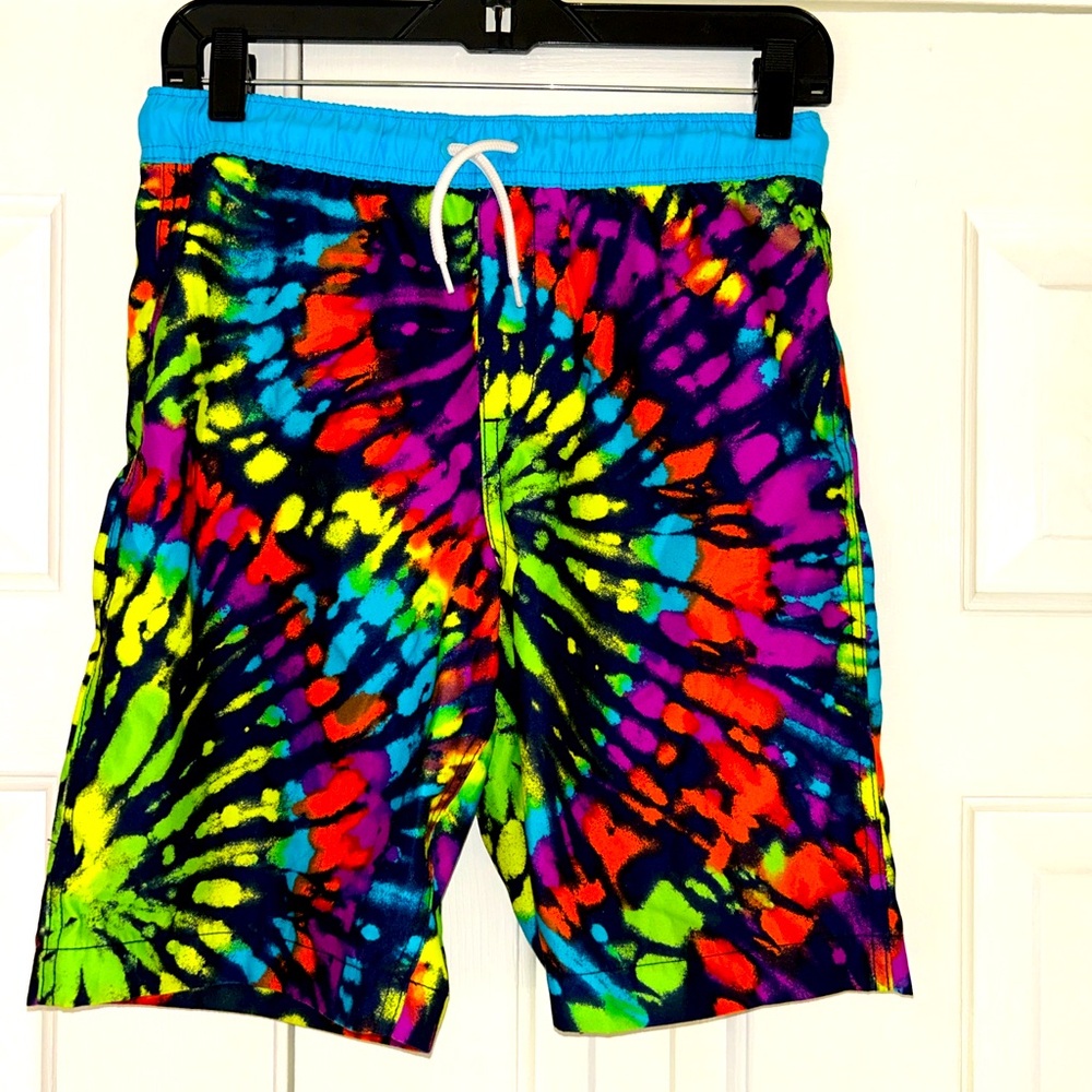 Lands end kids Tie-Dye Swim Shorts XL
